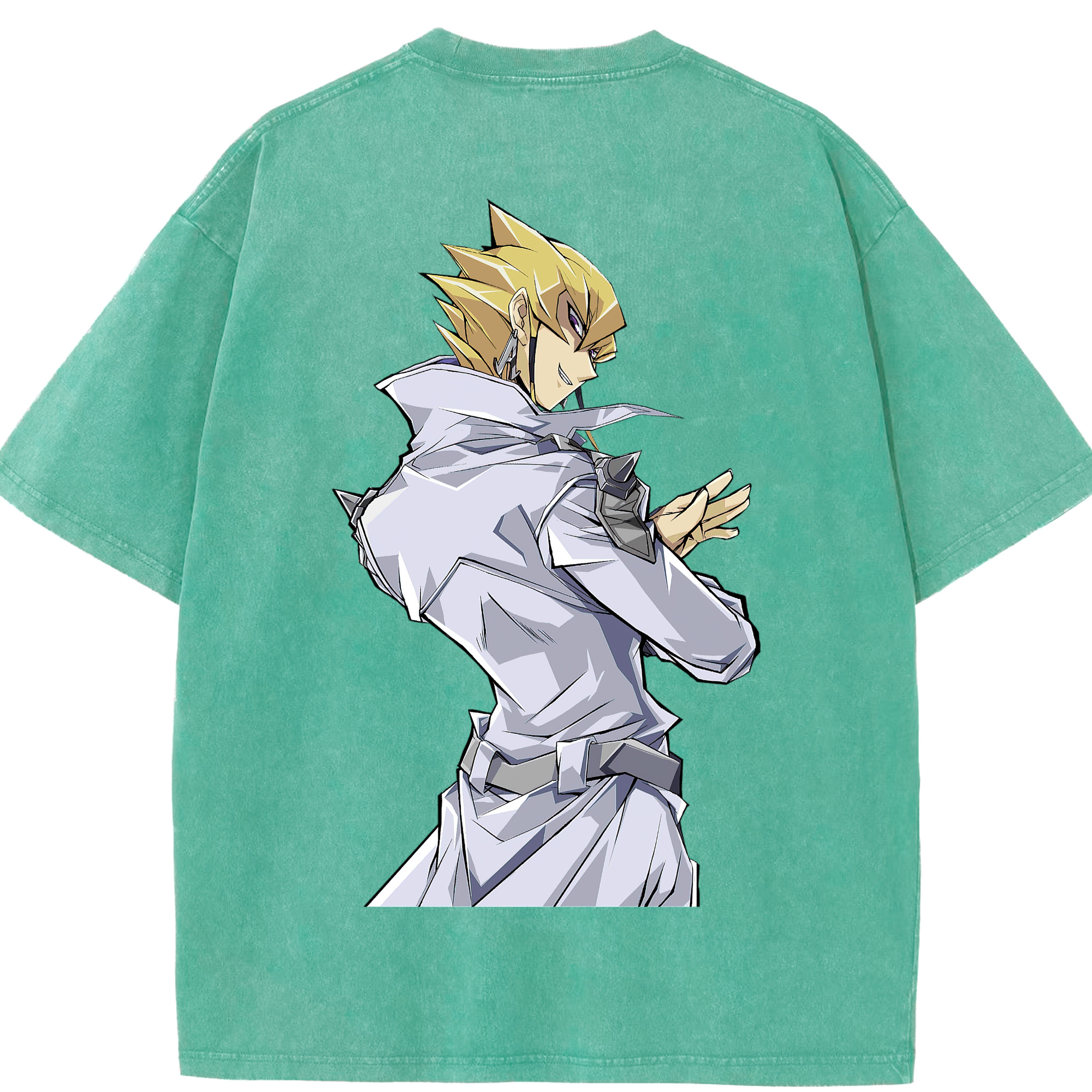 （画像用） 遊☆戯☆王 Yu-Gi-Oh! 綿100% ヴィンテージ風 半袖Tシャツ（背面プリント）